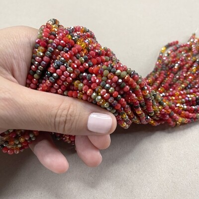 Cristal Dona Facetada Opaca Lustre 3.5 x 3 mm Mix