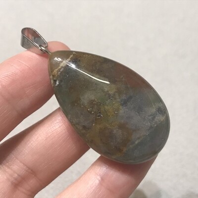 Dije de Piedra Natural Lágrima de Agata India 45 x 25 x 10 mm