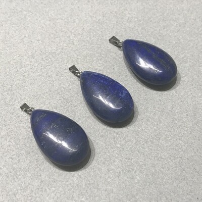 Dije de Piedra Natural Lágrima de Lapislázuli 45 x 25 x 10 mm