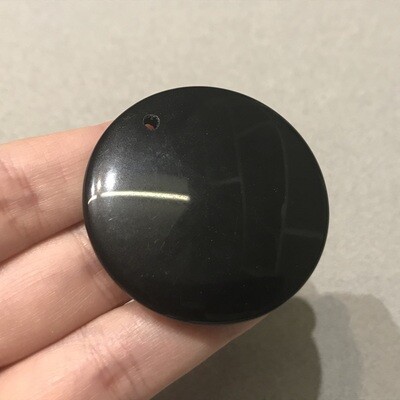 Dije de Piedra Natural Lágrima de Obsidiana 45 x 45 x 8 mm