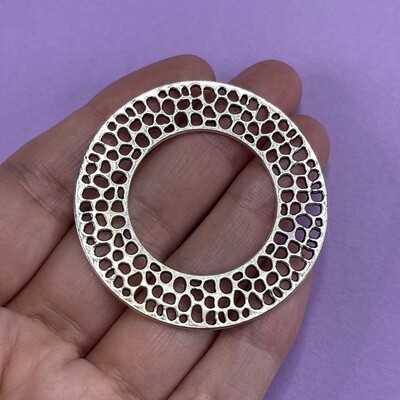 Dije de Metal Aro Calado 50 x 1.5 mm
