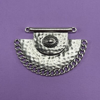 Dije de Metal Abanico Martillado 65 x 43 x 5 mm