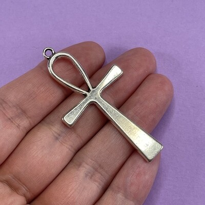 Dije de Metal Cruz Lisa Calada 55 x 29 x 2 mm