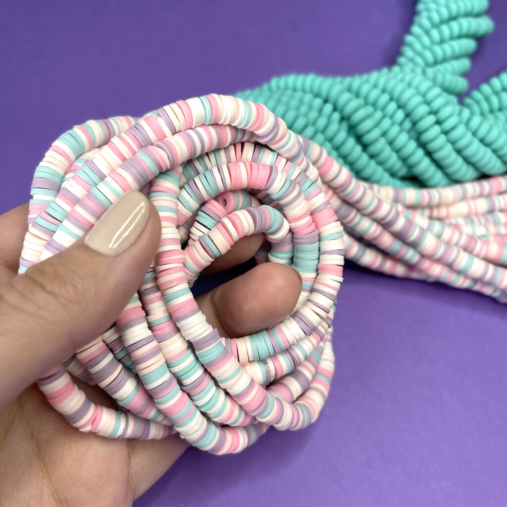 Fimo Discos 6 x 6 x 1 mm Mix Colores
