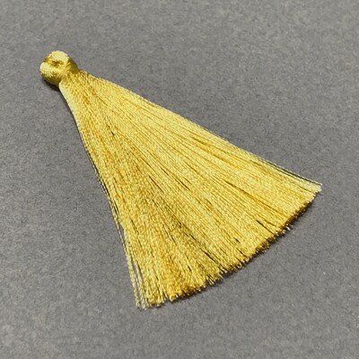 Borla de Nylon Amarillo Mostaza 70 x 10 mm