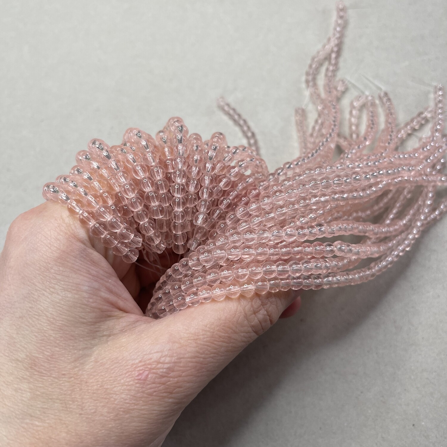 Vidrio Redondo Transparente 4 mm Rosado
