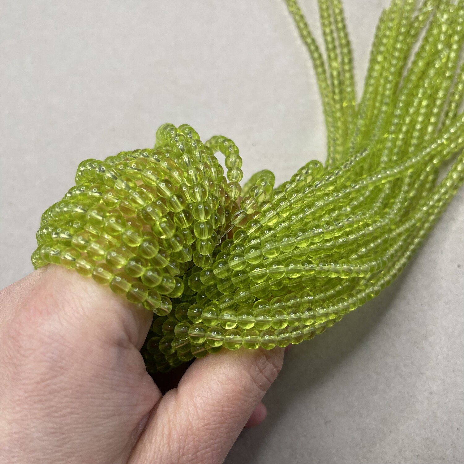 Vidrio Redondo Transparente 4 mm Verde Manzana