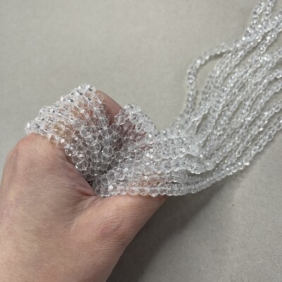 Cristal Dona Facetada Transparente 6 x 4 mm Cristal