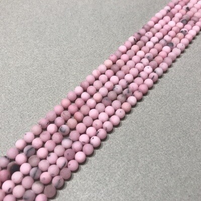 Piedra Natural Jaspe Blossom Cherry Redondo Esmerilado 8 mm
