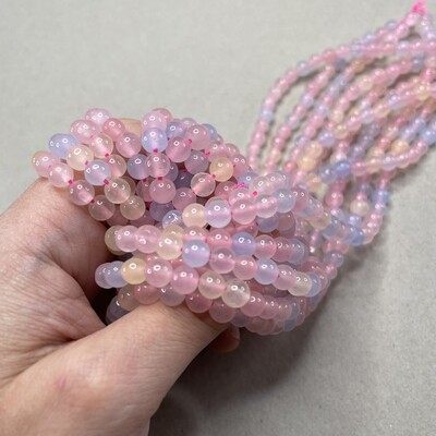 Piedra Natural Jade Redondo 6 mm Mix Pastel