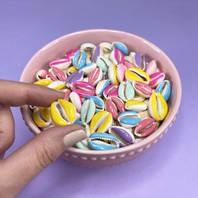 Buzios Naturales Esmaltados Mix Pastel