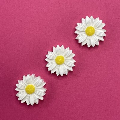 Acrílico Flor Opaca Margarita 22 x 22 x 7 mm