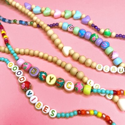 Fimo Cuentas Redondas con Flores 8 y 10 mm