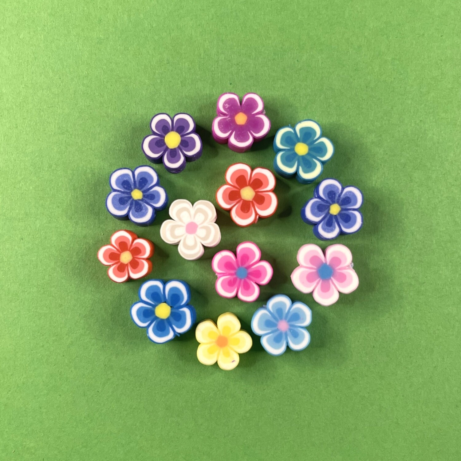 Fimo Cuentas Flores 10 mm Mix