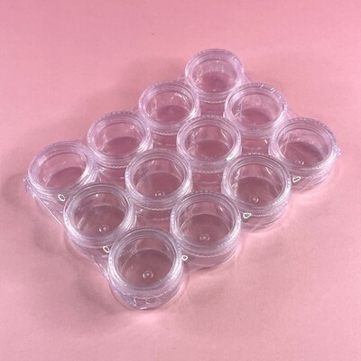 Organizador Caja Redonda Tapa Rosca 3 x 1.8 cm / 12 U.