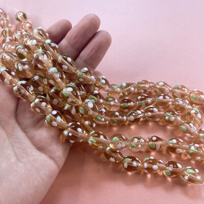Vidrio Frutilla 16 x 10 mm Rosa