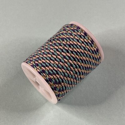 Cordón de Algodón Cuerda C/Lurex Dorado Mix Colores 1.5 mm