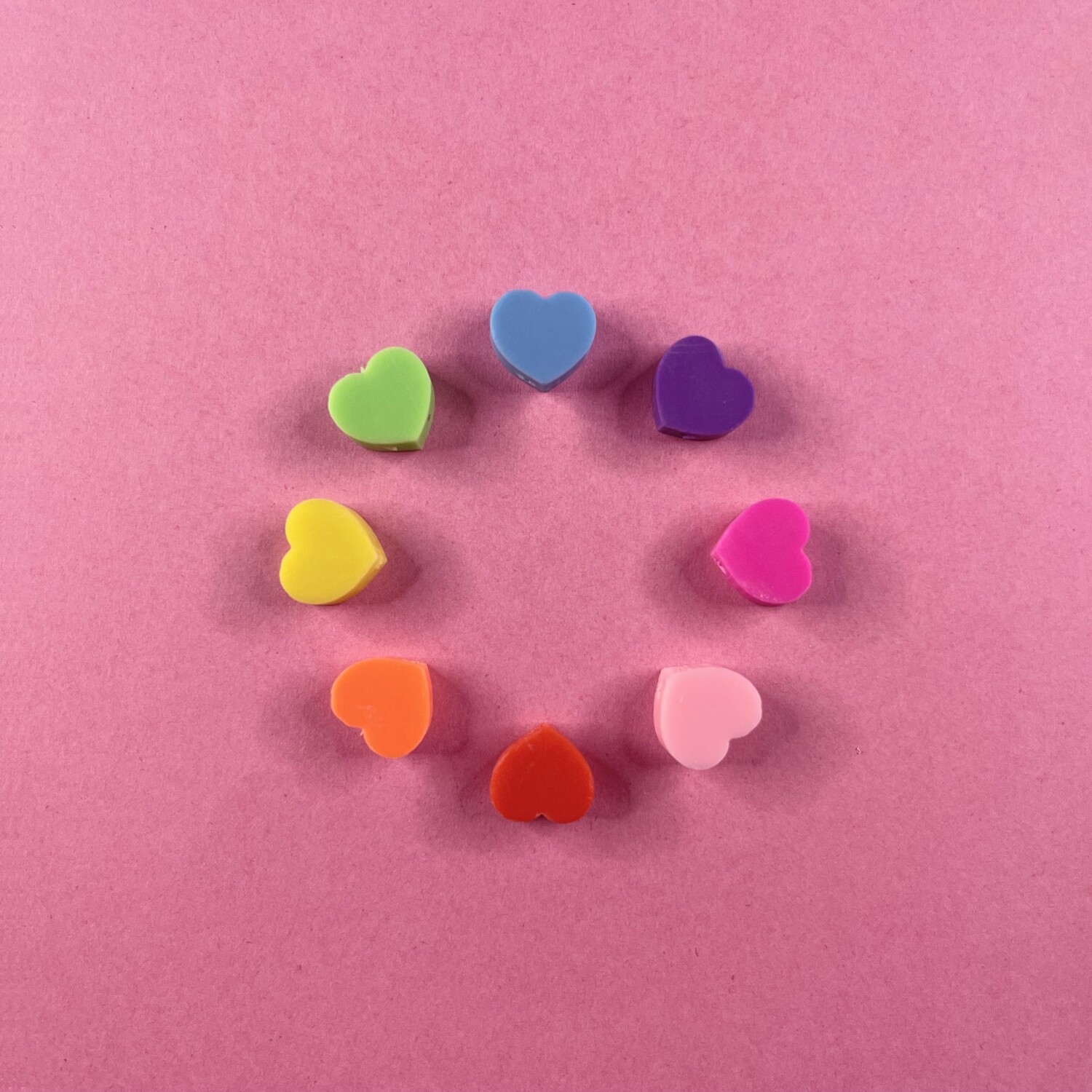 Fimo Cuentas Corazones Mix Colores 10 mm
