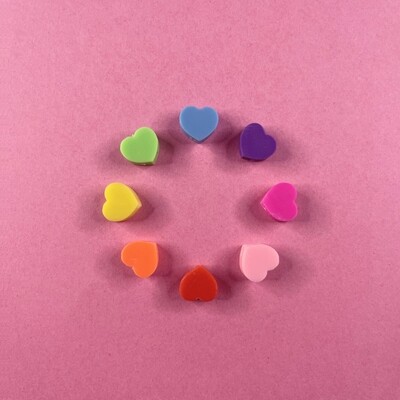 Fimo Cuentas Corazones Mix Colores 10 mm