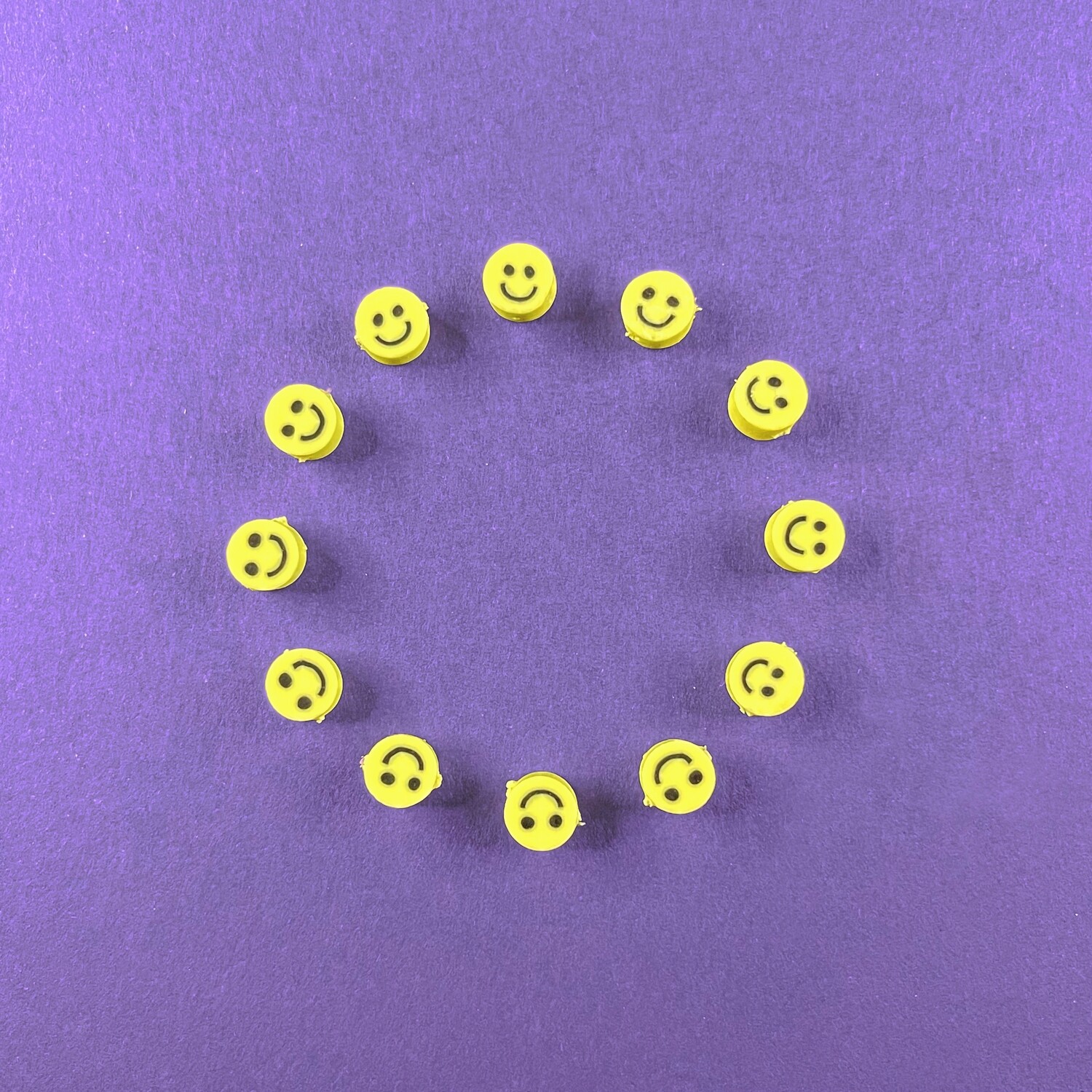 Fimo Cuentas Smile 6 mm Amarillas