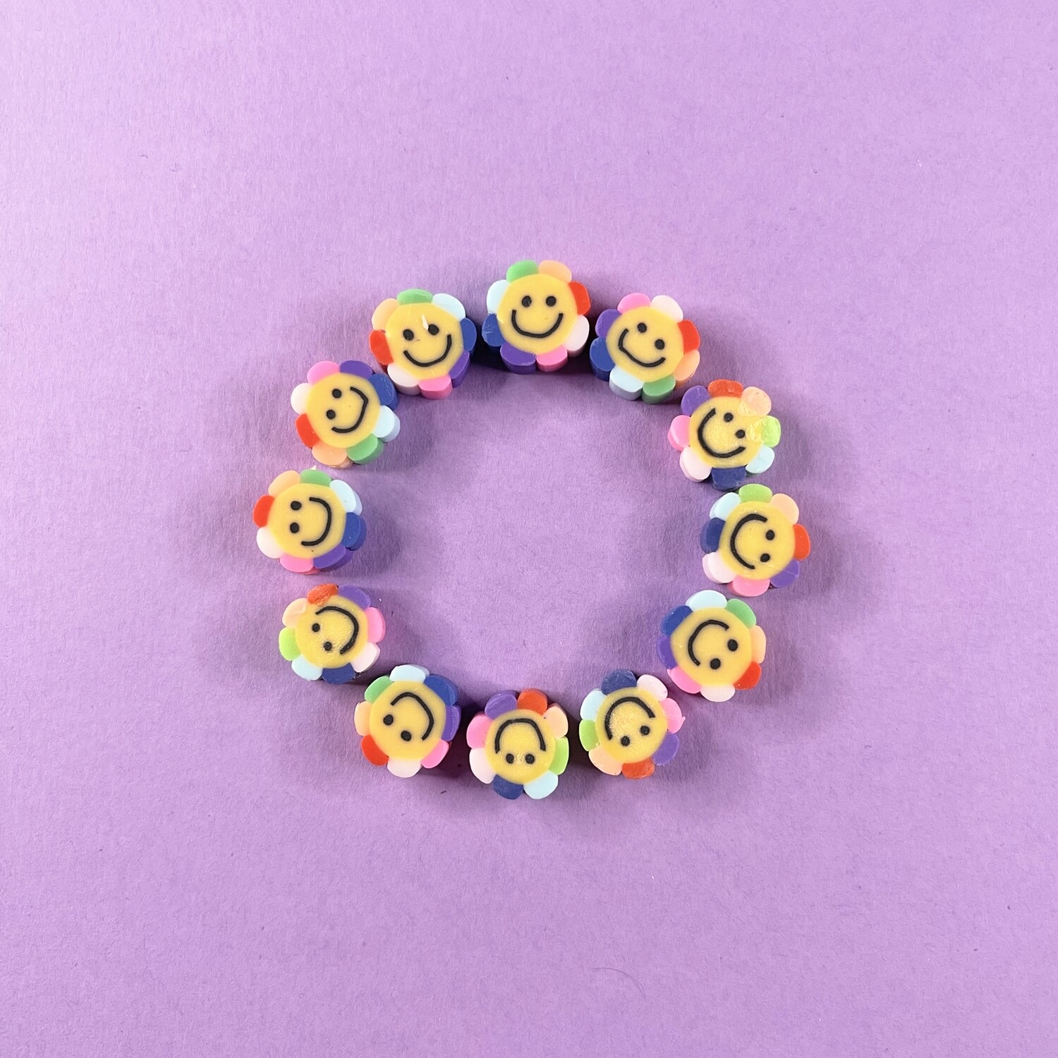 Fimo Cuentas Flores Mulicolores Smile 10 mm
