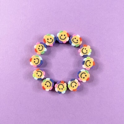 Fimo Cuentas Flores Mulicolores Smile 10 mm