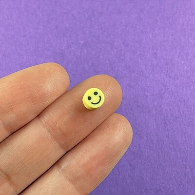 Fimo Cuentas Smile 6 mm Amarillas