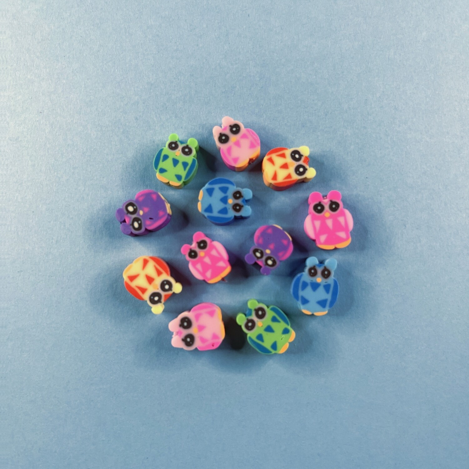 Fimo Cuentas Buhos 10 mm
