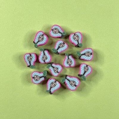 Fimo Cuentas Peritas Celestes 10 mm