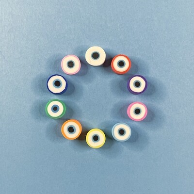 Fimo Cuentas Ojitos Mix 10 mm
