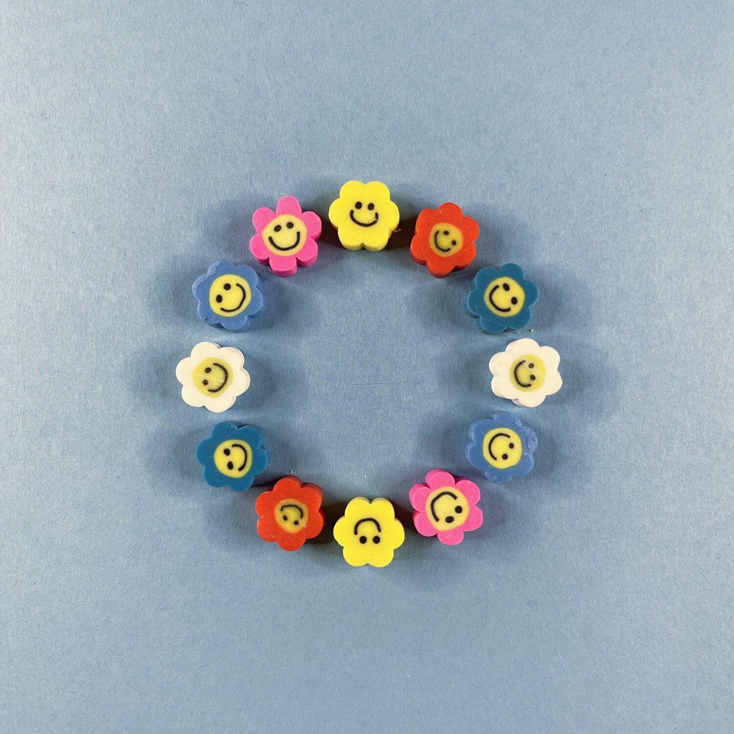 Fimo Cuentas Flores Smile Mix 10 mm