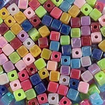 Acrílico Cubo Opaco AB mm 4 x 4 x 4 mm Mix Colores