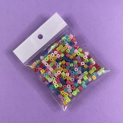 Acrílico Cubo Opaco AB mm 4 x 4 x 4 mm Mix Colores