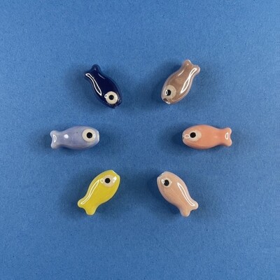 Cerámica Peces de Colores 19 x 10 x 8 mm MIX