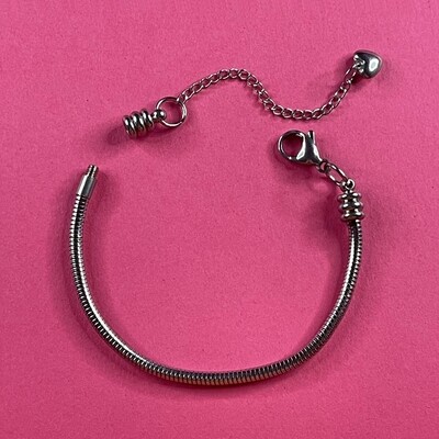 Pulsera de Acero Quirúrgico Snake Regulable 18 x 0.3 cm