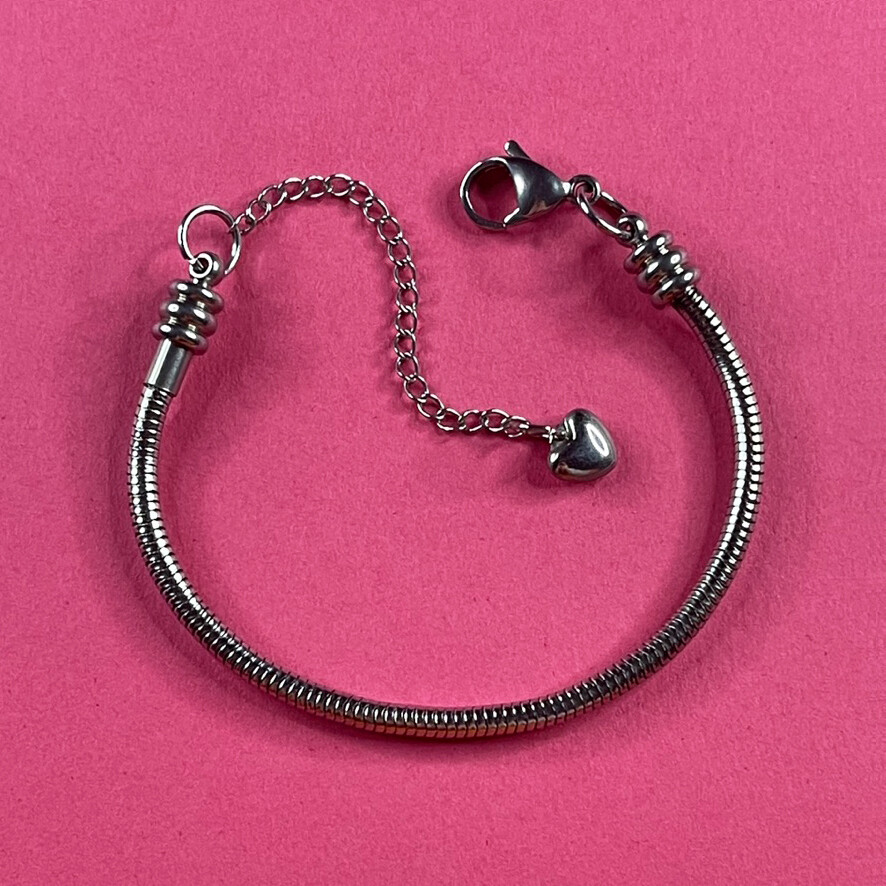 Pulsera de Acero Quirúrgico Snake Regulable 18 x 0.3 cm