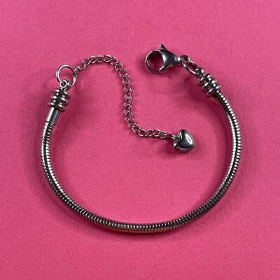 Pulsera de Acero Quirúrgico Snake Regulable 18 x 0.3 cm