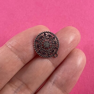 Caravana Perno Redondas Caladas Arabescos y Tapa de Acero Quirúrgico 16.5 x 15 mm