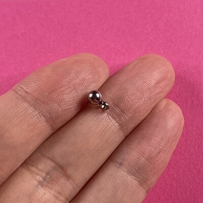 Caravana Perno con Esfera y Tapa de Acero Quirúrgico 15 x 6 x 4 mm