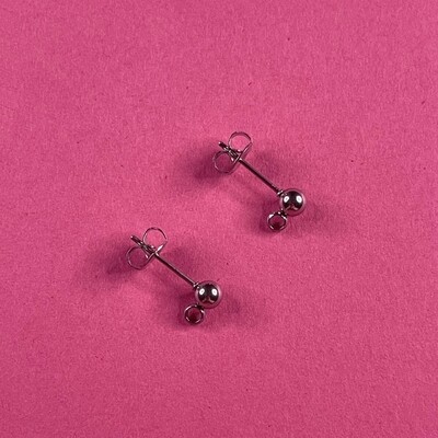 Caravana Perno con Esfera y Tapa de Acero Quirúrgico 15 x 6 x 4 mm