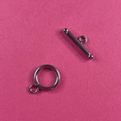 Cierre Aro con Traba de Acero Quirúrgico 18.5 x 14 x 2 mm