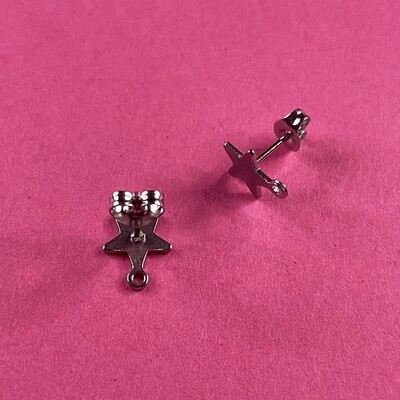 Caravana Perno Estrella de Acero Quirúrgico 10 x 8.5 x 1 mm