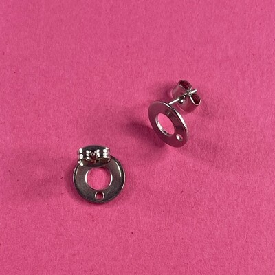 Caravana Perno Redondo Calado y Tapa de Acero Quirúrgico 10 x 1 mm