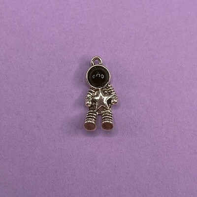 Dije de Metal Plateado Hombre Espacio 21 x 9 x 5 mm