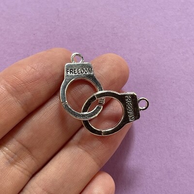 Conector de Metal Plateado Esposas Freedom 39 x 15 x 2 mm