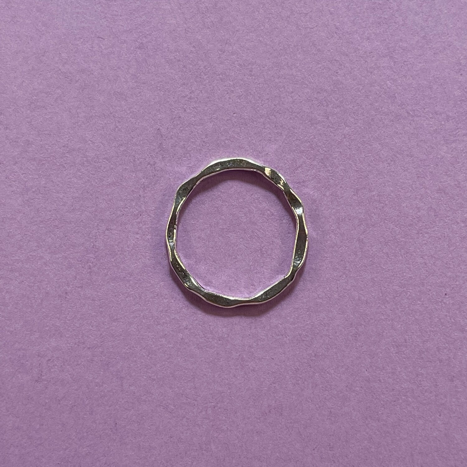 Conector de Metal Plateado Aro Torneado 22 x 1.5 mm