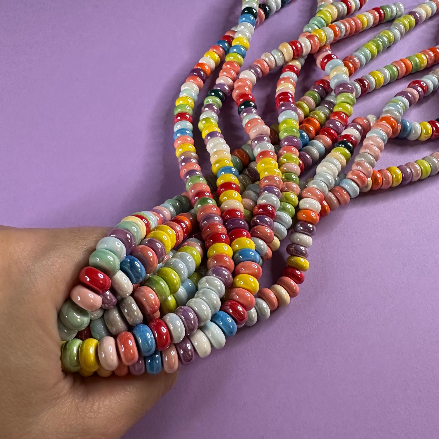 Cerámica Dona 9.5 x 5 mm Mix Colores