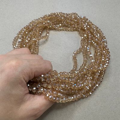 Cristal Dona Facetada Transparente Lustre 6 x 4 mm Arena