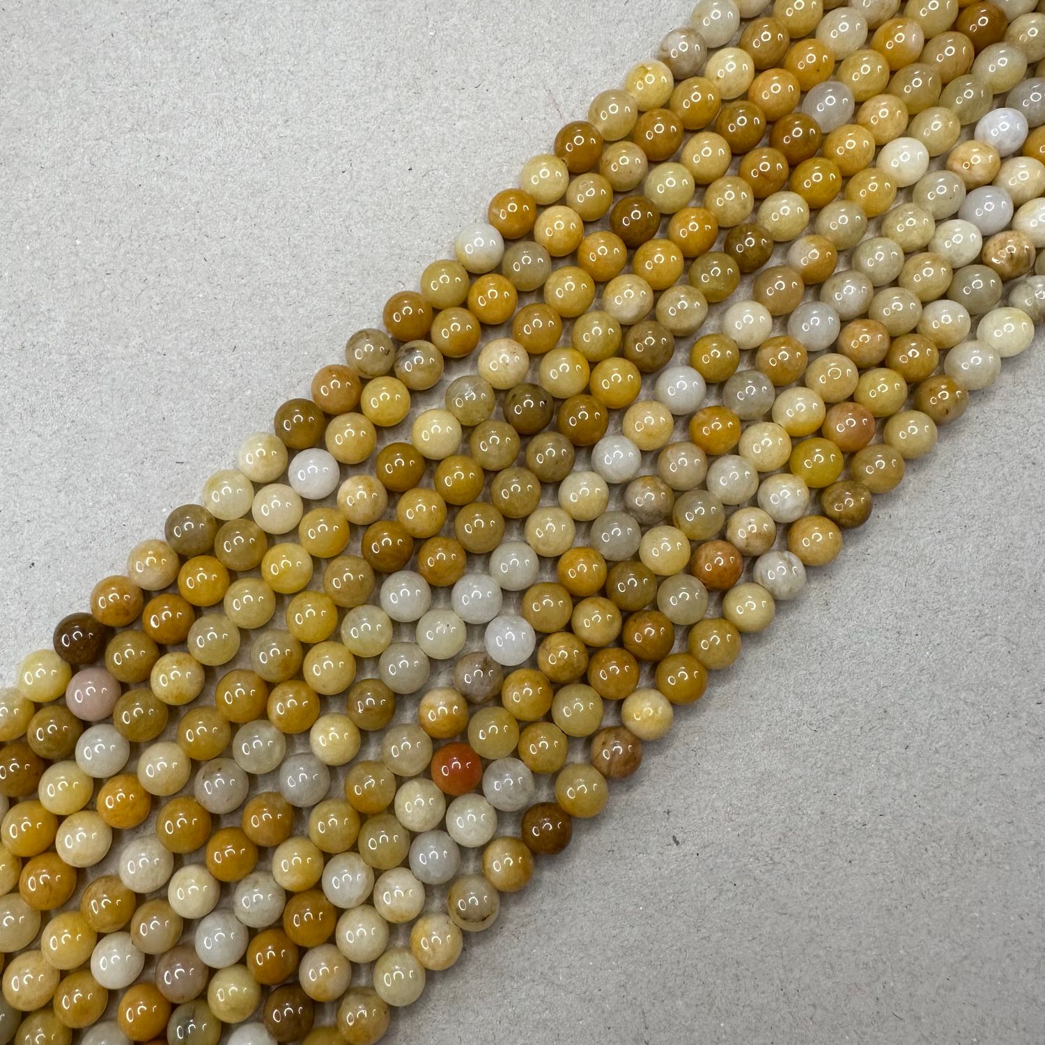 Piedra Natural Jade Topacio Redondo 6 y 8 mm