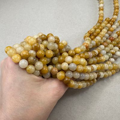 Piedra Natural Jade Topacio Redondo 6 y 8 mm